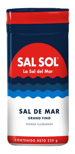 Caja sal sol bote grano fino 250 gr yodada fluorurada 12 unidades - COMERCIAL ROCHE