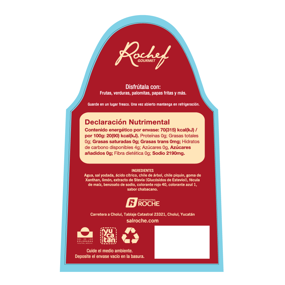Salsa chamoy Rochef Stevia gourmet 350 ml
