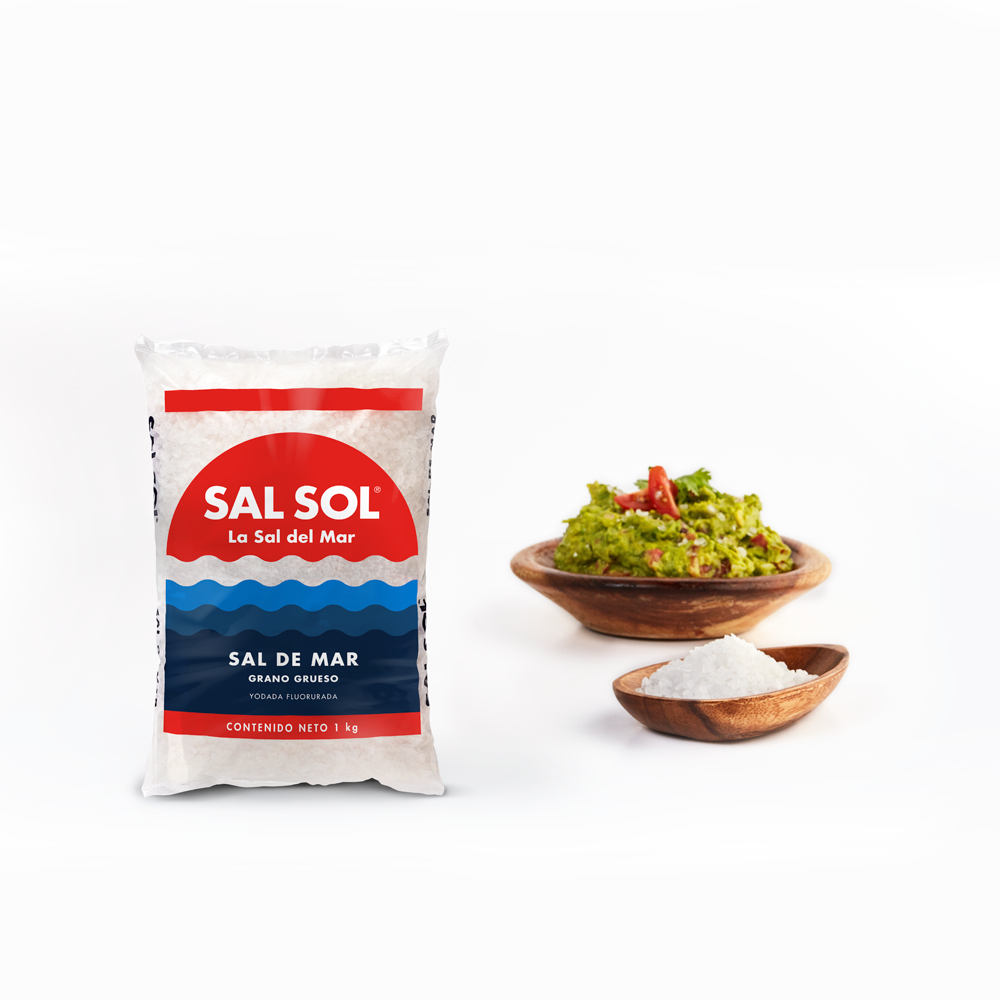 Sal sol bolsa grano grueso 1 kgr yodada fluorurada - COMERCIAL ROCHE