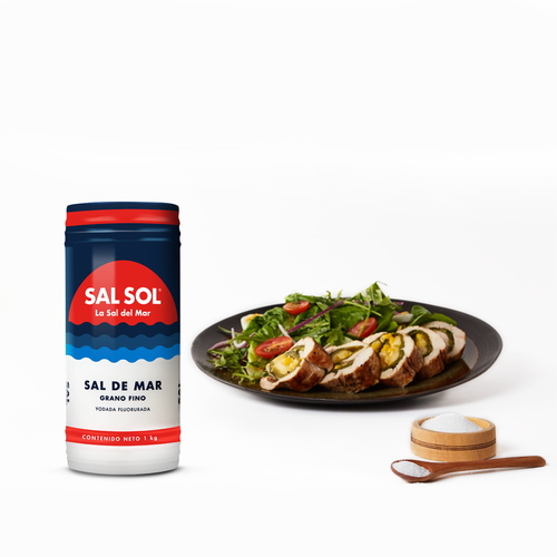 Sal sol bote grano fino 1 kg yodada fluorurada - COMERCIAL ROCHE