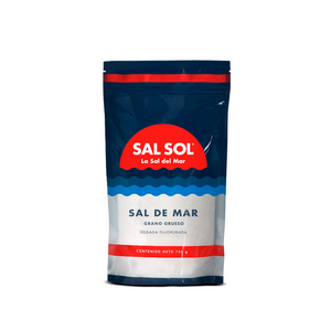 Sal Sol Stand up pouch grano grueso 750 gr yodada fluorurada