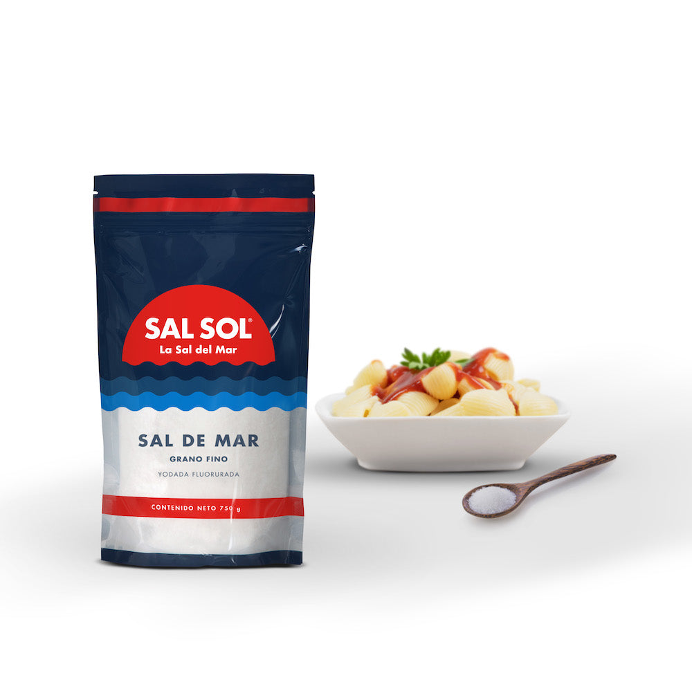 Sal Sol Stand up pouch grano fino 750 gr yodada fluorurada