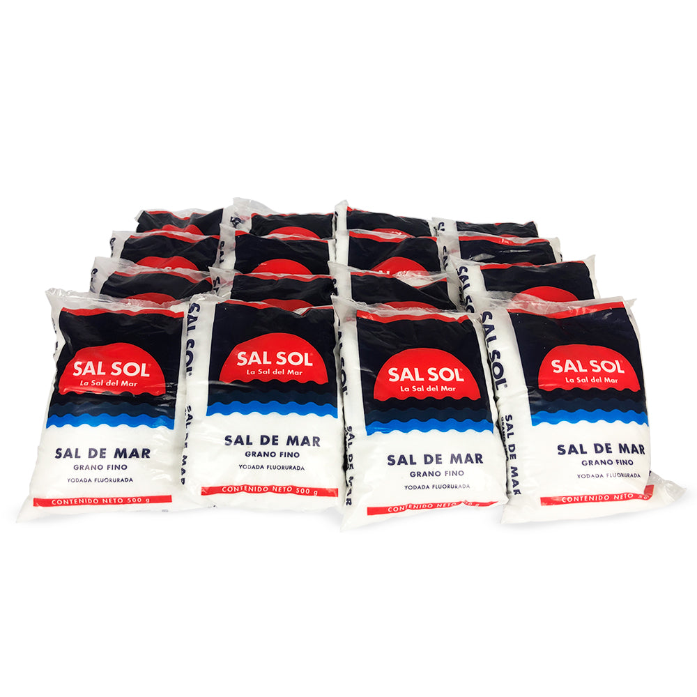 Master sal sol bolsa grano fino 500 gr yodada fluorurada 20 unidades - COMERCIAL ROCHE